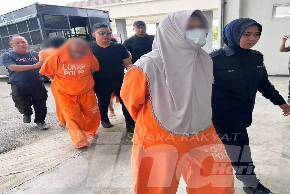 Pasangan warga emas lelaki dan wanita yang ditahan. Foto Adila Sharini Wahid