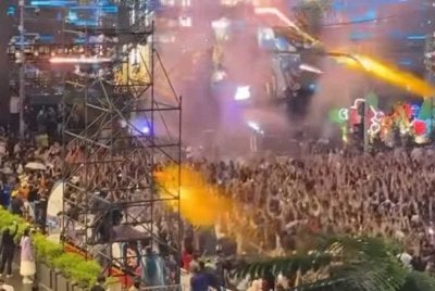 Pesta muzik dan air yang diadakan di Kuala Lumpur.
Foto: tular