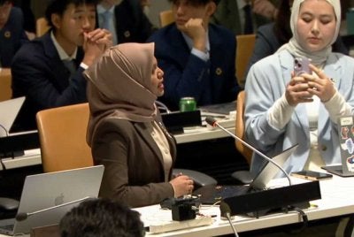 Shameera berucap di Forum Belia Majlis Ekonomi dan Sosial Pertubuhan Bangsa-Bangsa Bersatu (ECOSOC) 2026 di Ibu Pejabat PBB, New York pada 14 hingga 16 April lalu.