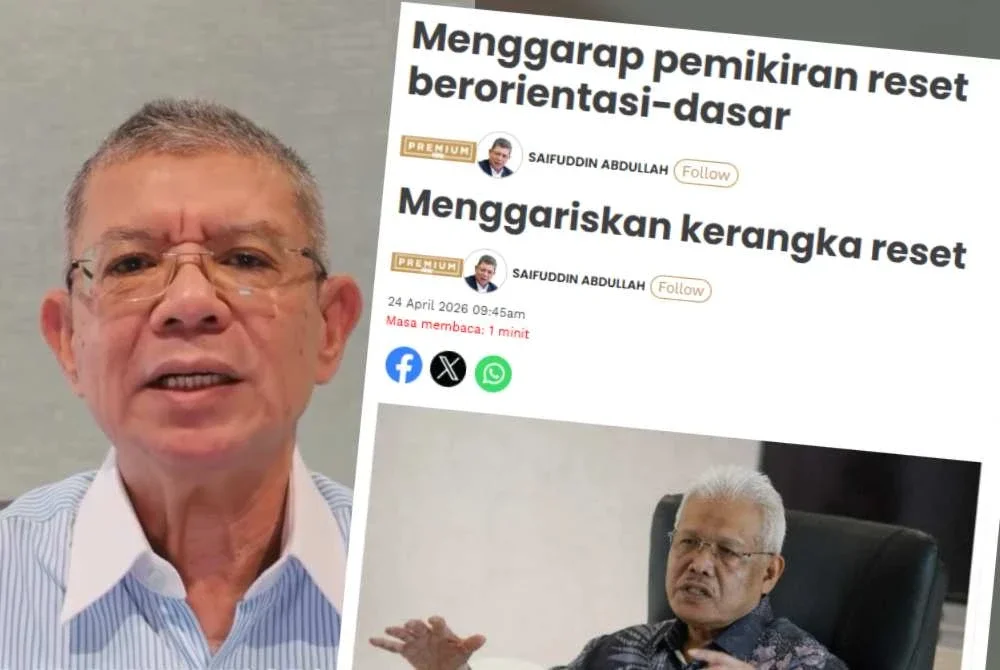 Sinar Harian melaporkan Saifuddin memetik pandangan Datuk Seri Hamzah Zainudin yang mengingatkan bahawa agenda ‘reset’ perlu dilaksanakan dengan niat yang betul.
