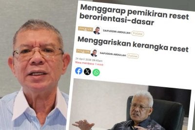 Sinar Harian melaporkan Saifuddin memetik pandangan Datuk Seri Hamzah Zainudin yang mengingatkan bahawa agenda ‘reset’ perlu dilaksanakan dengan niat yang betul.