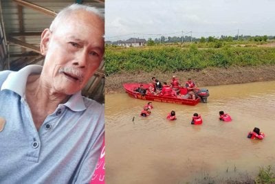 Mohd Khalid (kiri) dilaporkan hilang dan usaha mencari dijalankan pelbagai pihak dan agensi berkaitan.