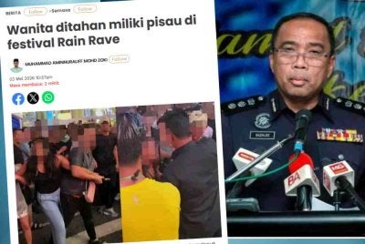 Sazalee (kiri) berkata wanita terbabit akan dihantar ke Hospital Bahagia selepas disyaki mempunyai masalah mental.