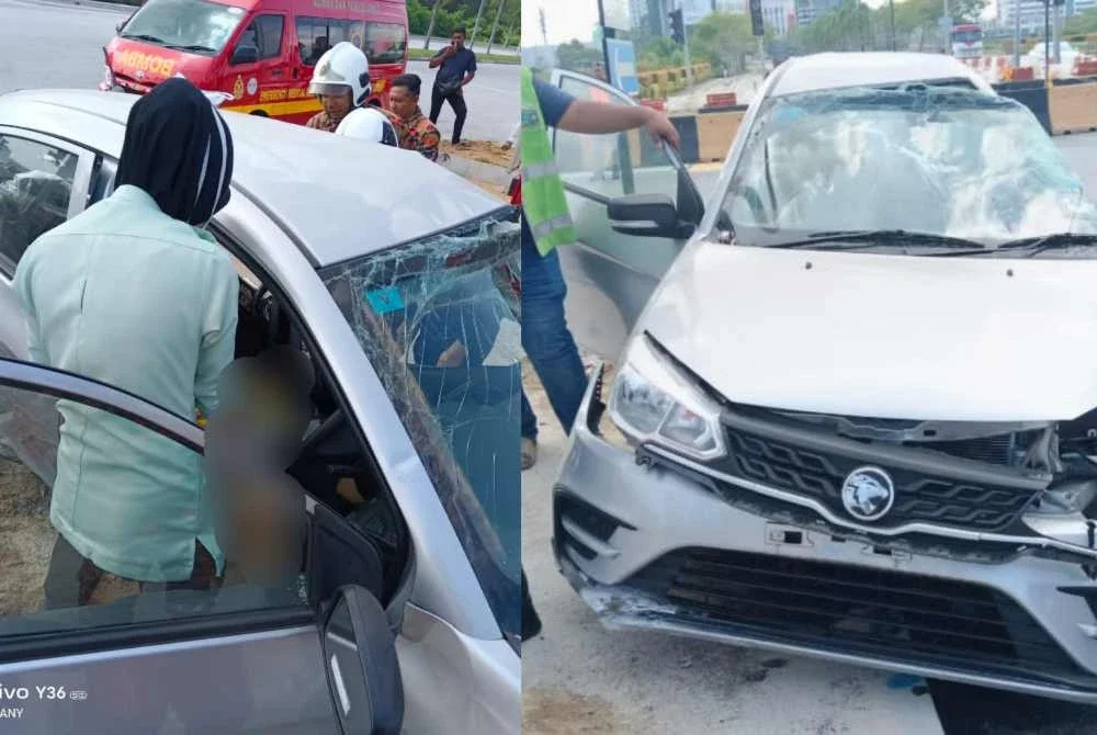 Mangsa tersepit di tempat duduk pemandu dan disahkan meninggal dunia di lokasi kejadian.