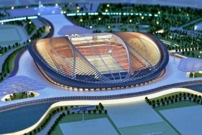 Ilustrasi pembangunan KSSA yang turut menempatkan Stadium Shah Alam yang dijangka siap pada Mei 2029