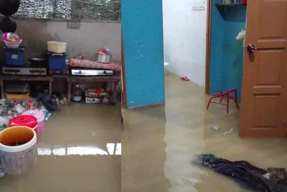 Paras kedalaman air kira-kira 0.5 meter. Foto APM Raub