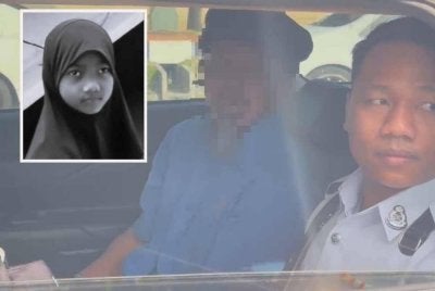 Pemandu van direman tiga hari bagi membantu siasatan kes kemalangan maut melibatkan murid Tahun Dua di hadapan SK Sri Maimon, Parit Sulong, Batu Pahat pada Selasa. Gambar kecil: Nur Aini Humairah.