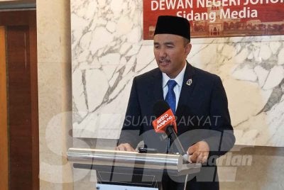 Mohd Jafni pada sidang media selepas sidang DUN Johor.