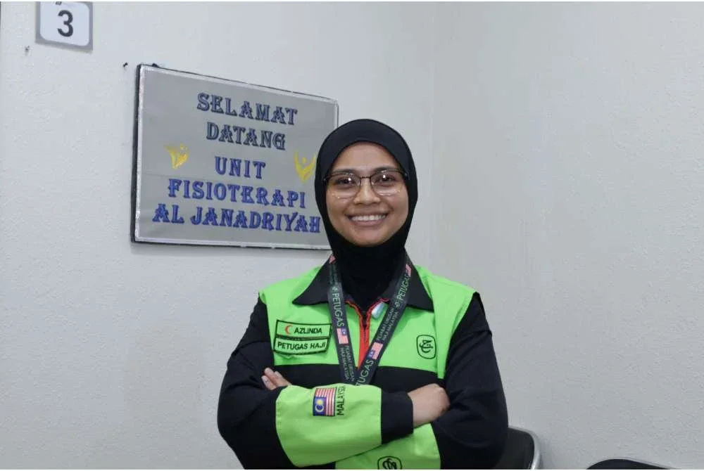 Azlinda berkata, senaman yang diajar pasukan fisioterapi bukan sekadar rawatan, sebaliknya persediaan sebelum memasuki fasa Masyair.