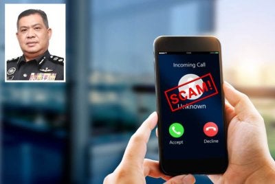 Seorang peniaga berputih mata selepas wang simpanannya berjumlah RM882,920 lesap diperdaya sindiket penipuan panggilan telefon. Gambar kecil: Azli 
