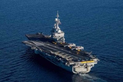 Kapal perang Perancis diarahkan ke timur Mediterranean pada awal Mac lalu daripada kedudukan asal di Atlantik Utara bagi mempertahankan kepentingan Perancis dan negara sekutu daripada impak Perang Iran. - Foto Agensi