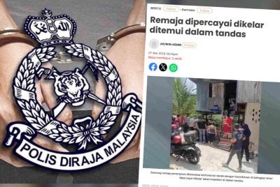 Suspek yang juga warga asing berumur 29 tahun ditahan di kawasan semak tepi jalan di Pekan Kinarut Lama, Papar