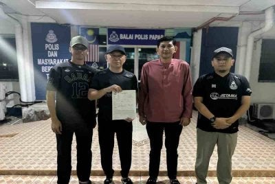Laporan polis dibuat di Balai Polis Papar.