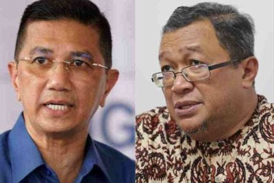Mohamed Azmin (kiri), Ab Halim (kanan). 