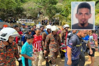 Operasi di Bukit Gunong, Bachok tamat sepenuhnya pada jam 10.53 pagi. Gambar kecil Mohd Yusof Hamat. Foto:JBPM
