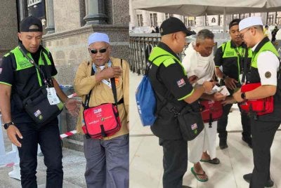 Pasukan Semut Hitam sentiasa bersedia membantu jemaah di lapangan. Foto TH