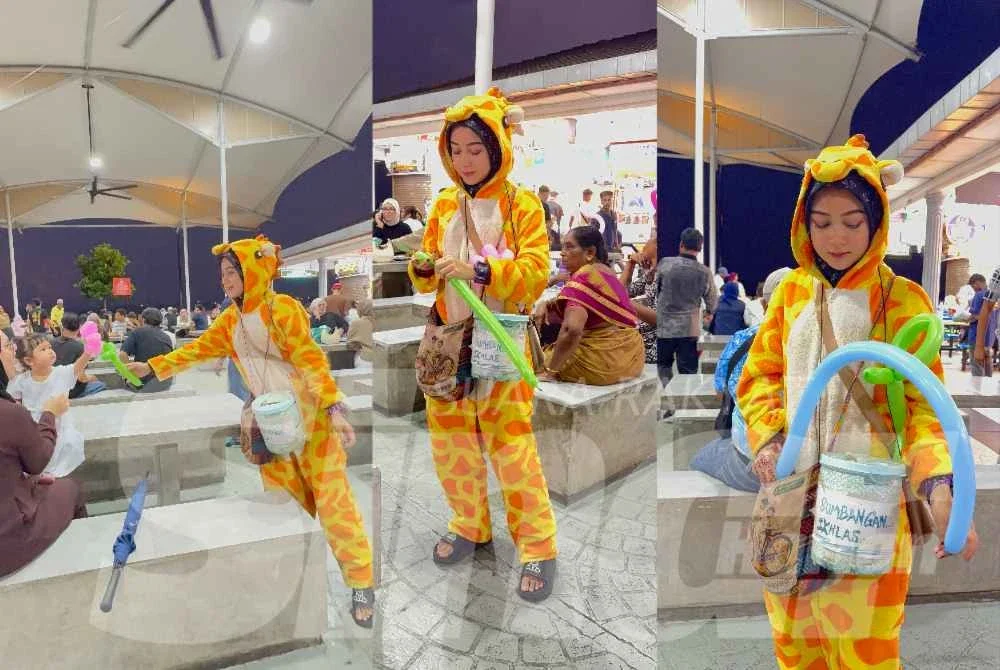 Kemahirannya membentuk belon dalam pelbagai bentuk menarik minat beberapa pengunjung di Padang Kota.
