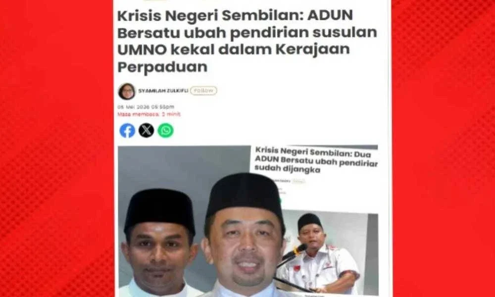 Pas Kawasan Rasah menyifatkan tindakan dua ADUN Bersatu yang mengambil pendirian berkecuali dalam isu penarikan sokongan terhadap Menteri Besar
sebagai satu tidak konsisten dan 'flip-flop.
