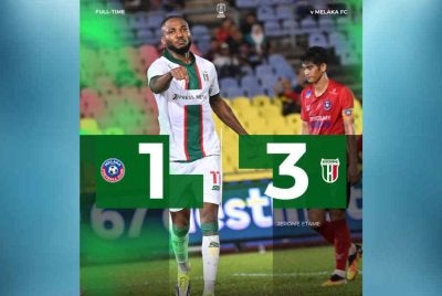 Hatrik pemain import Jerome Etame membantu Kuching City FC mencatat kemenangan penting 3-1 ke atas Melaka FC dalam saingan Liga Super 2025/2026 