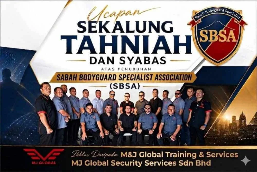 SBSA diwujudkan pada 1 April lalu sebagai platform rasmi bagi menghimpunkan pengamal kerjaya bodyguard, termasuk pegawai pengiring rapat orang kenamaan (Close Protection Officer), pengamal keselamatan korporat dan individu yang aktif dalam industri keselamatan di Sabah.