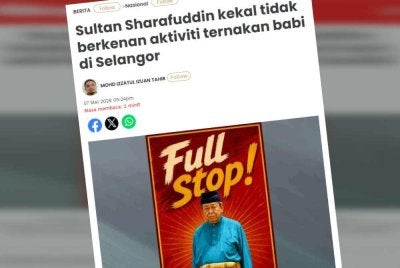 Laporan Sinar Harian pada 7 Mei lalu.