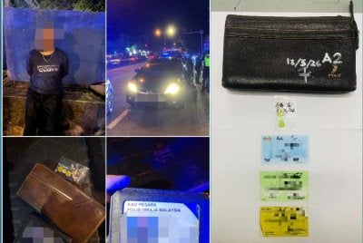 Antara barangan milik suspek yang dirampas polis. 