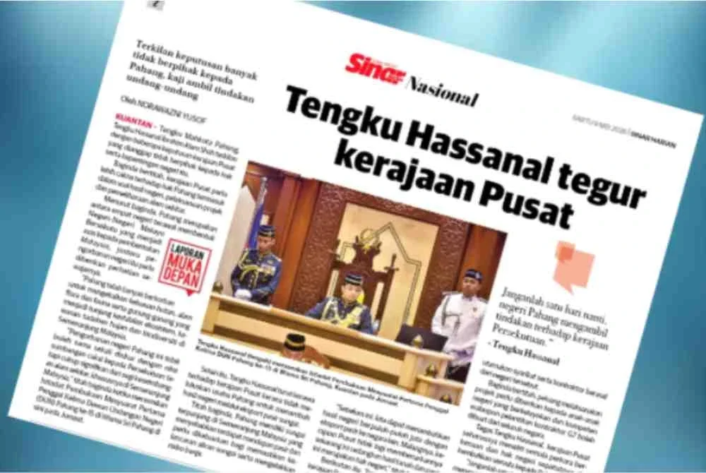 Laporan akhbar Sinar Harian.