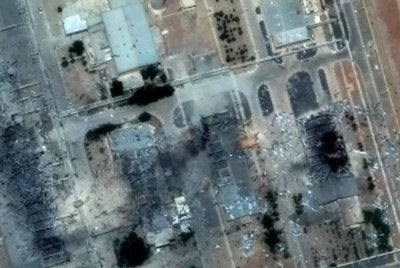 Imej satelit yang disediakan oleh Maxar Technologies dan diambil pada 22 Jun 2025, menunjukkan kerosakan yang disebabkan oleh serangan AS ke atas kemudahan pengayaan nuklear Isfahan di tengah Iran. -Foto: AFP
