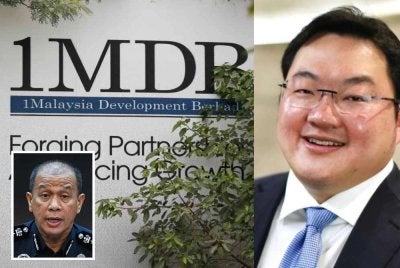 Polis menegaskan, siasatan membabitkan ahli perniagaan dalam buruan, Low Taek Jho atau Jho Low masih diteruskan. Gambar kecil: Mohd Khalid