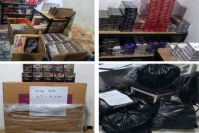 Rokok seludup yang dirampas dalam serbuan di Kampung Indah, Selayang Baru baru-baru ini.