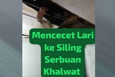 Cubaan seorang lelaki menyorok di atas siling rumah gagal apabila berjaya dikesan penguat kuasa JAINJ. Foto JAINJ