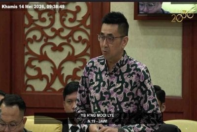 Mooi Lye ketika beruccap dalam Mensyuarat Pertama Penggal Keempat Dewan Undangan Negeri Pulau Pinang ke-15 di George Town pada Khamis.