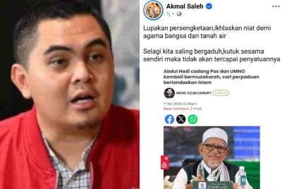 Tangkap layar hantaran Akmal di laman Facebooknya pada Khamis
