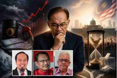 Anwar hakikatnya berdepan dilema untuk melaksanakan PRU16 pada tahun ini susulan krisis tenaga global semakin memburuk meningkatkan kos subsidi bahan bakar negara. Gambar kecil dari kiri: Ahmed Razman, Mohd Zuhdi dan Azizi.