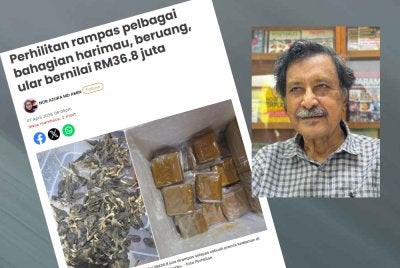 Laporan Sinar Harian pada April lalu. Gambar kecil: Mohideen