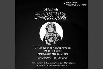 Dr Siti Noor meninggal dunia selepas berjuang melawan kanser usus.
