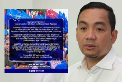 Kenyataan Onn Hafiz berhubung keputusan BN Johor bertanding solo pada PRN nanti. 