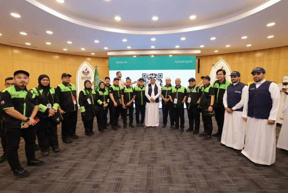 Petugas media Malaysia bersama General Authority of Media Regulation Arab Saudi. Foto TH