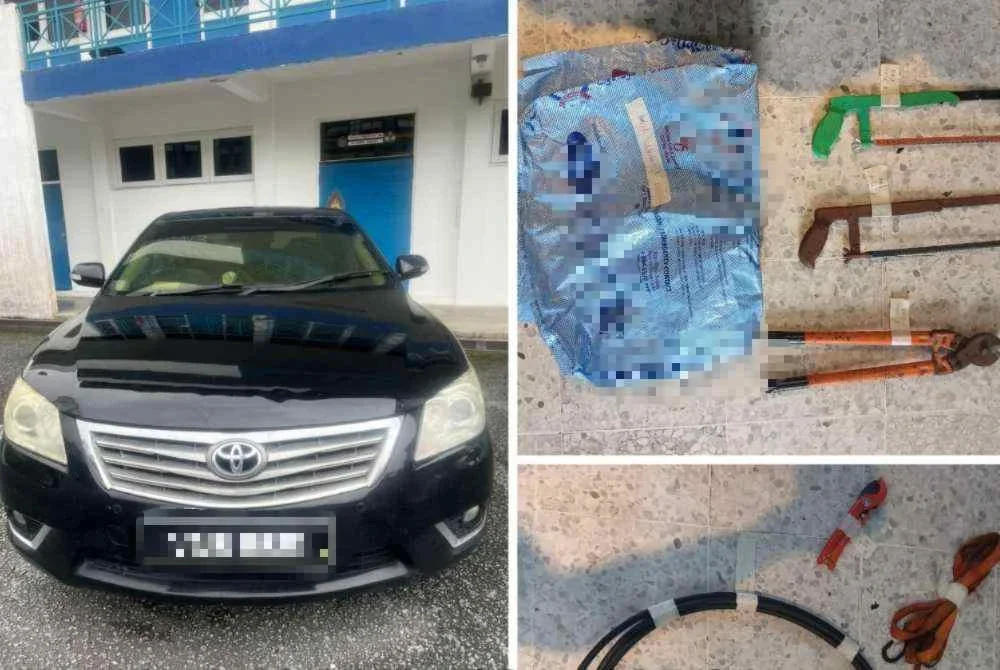Antara barangan yang dirampas pihak polis. Foto Polis Cameron Highlands