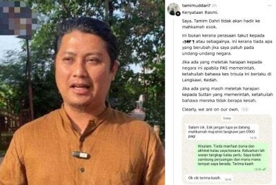 Tangkap layar akaun Threads Tamim Dahri.