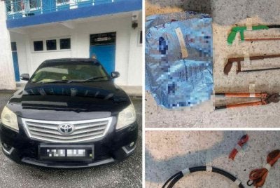 Antara barangan yang dirampas pihak polis. Foto Polis Cameron Highlands