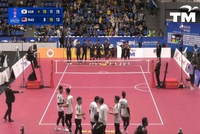 Malaysia terpaksa akur tewas kepada Korea Selatan dalam aksi kedua Kumpulan C acara kuadran.