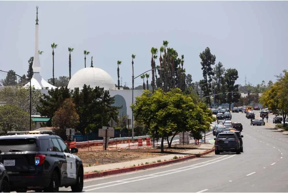 Lokasi kejadian tembakan di kompleks masjid San Diego.