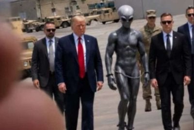 Mesej yang cuba disampaikan Trump melalui imej janaan AI itu mencetuskan tanda tanya kepada warganet. - Foto: Agensi