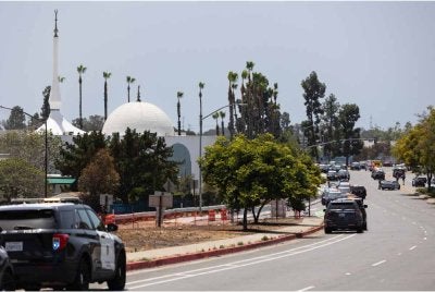 Lokasi kejadian tembakan di kompleks masjid San Diego.