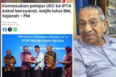Mohd Yussof menggesa kerajaan mengkaji semula keputusan membenarkan lepasan UEC memasuki IPTA.