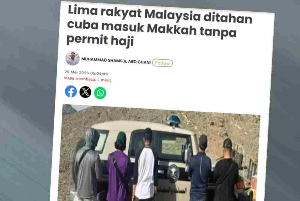 Laporan Sinar Harian pada Rabu.