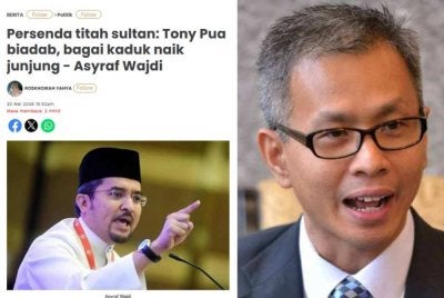 Tony Pua balas sindiran Asyraf Wajdi Dusuki yang menyifatkannya ‘biadab’ dan ‘bagai kaduk naik junjung’.