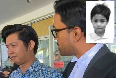 Zaim Ikhwan (kiri) hadir ke Mahkamah Tinggi Shah Alam bersama peguamnya pada Rabu. Gambar kecil: Zayn Rayyan