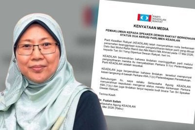 Kenyataan yang dikeluarkan oleh PKR pada Rabu dan Fuziah Salleh (kiri).